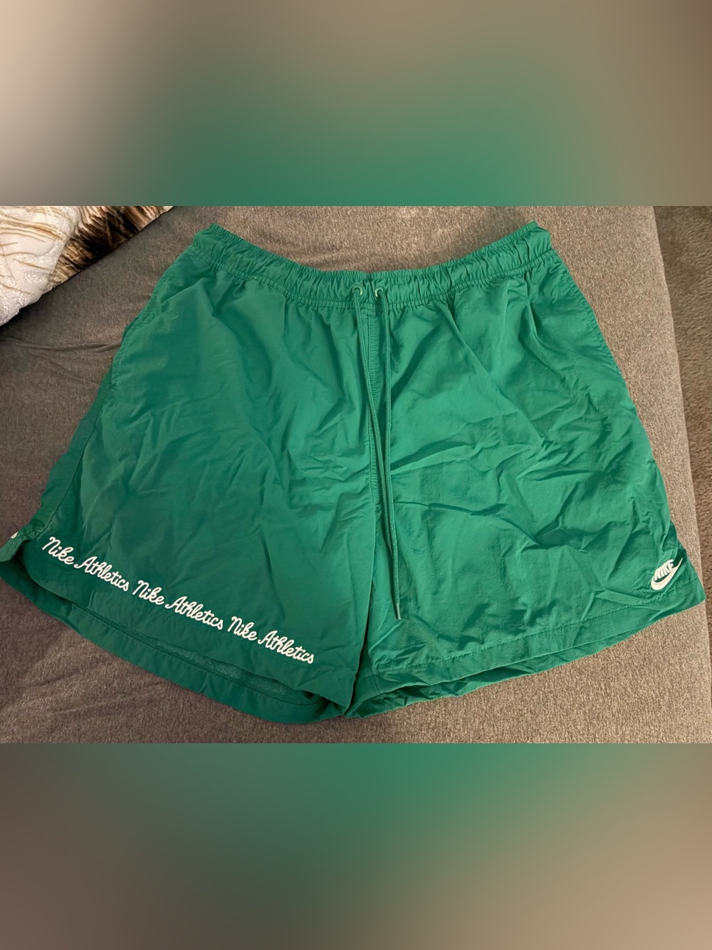 Nike Green Athletic Drawstring Shorts